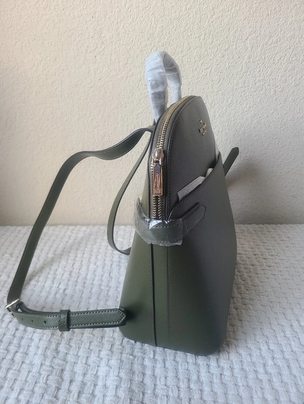 Kate Spade New York Olive Green Dome Backpack Saffiano Leather